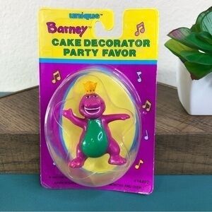Barney Cake Decorator Party Favor Figure Collectible New In Packaging Vintage